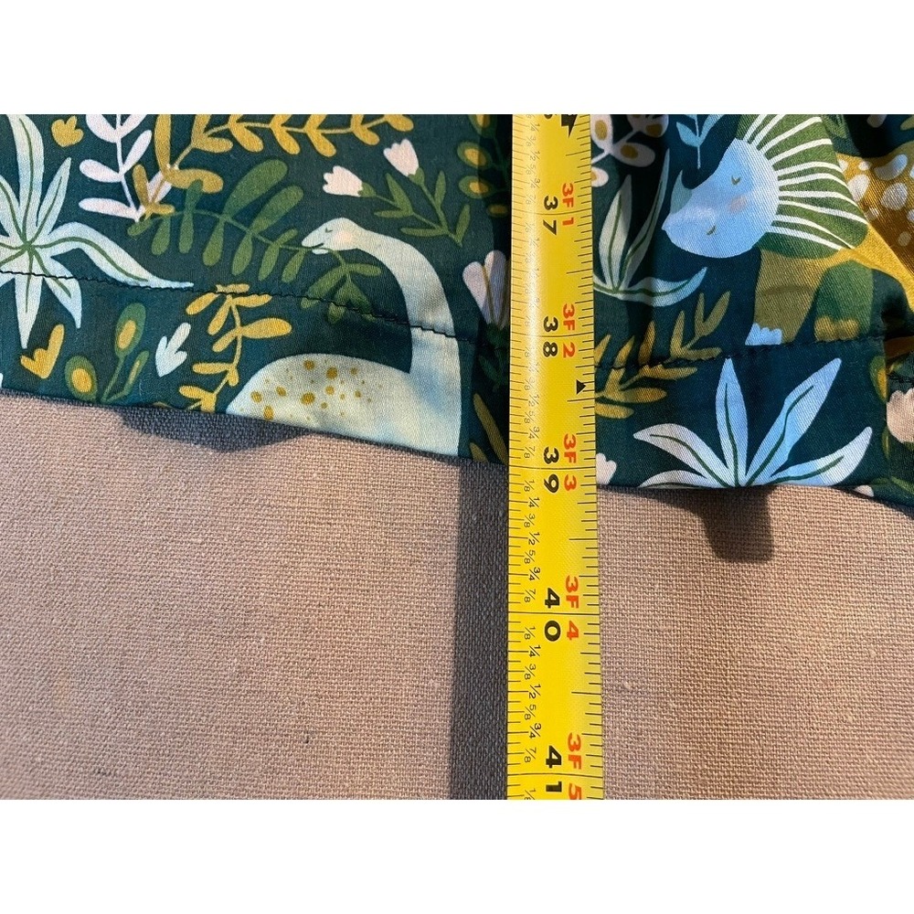 ModCloth Dinosaur Dress 3X Green Pockets Lined Retro Artsy Kindergarten Teacher - Picture 3 of 9